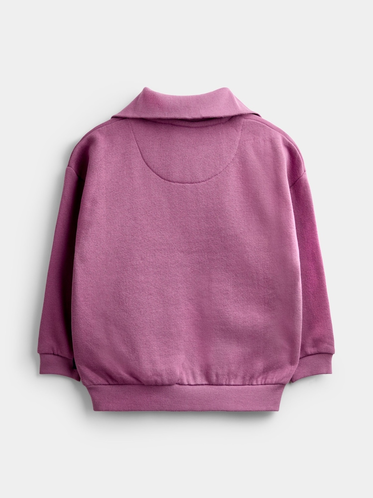 JoJo Maman Bébé Unisex Φούτερ μπλούζες με μισό φερμουάρ - Εικόνα 2 από 4