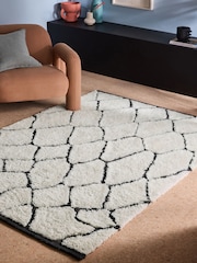 MADE.COM White Marvin Wool Berber Rug - Image 1 of 5