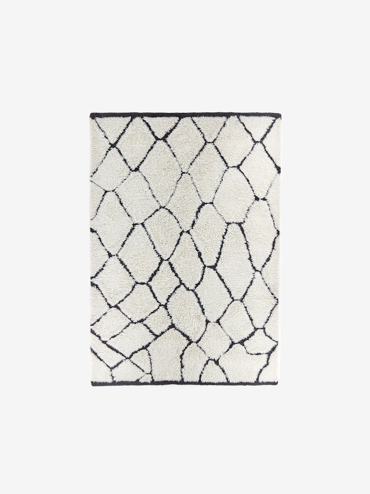 MADE.COM White Marvin Wool Berber Rug - Image 2 of 5
