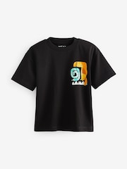 Black/White Back Print 100% Cotton Short Sleeve T-Shirt (3mths-7yrs) - Image 4 of 6