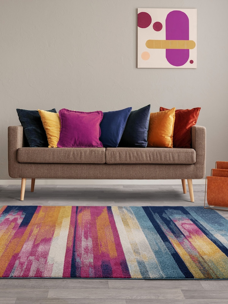 Asiatic Rugs Multi Nova Stripe Rug - Image 1 of 5
