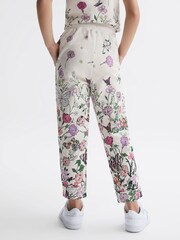 Reiss Pink Print Kemi 9-12 yrs Floral Print Drawstring Joggers - Image 5 of 6