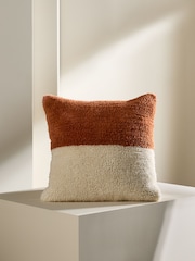 MADE.COM Red Lori Tufted Berber Cushion - Image 2 of 4