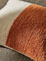 MADE.COM Red Lori Tufted Berber Cushion - Image 3 of 4