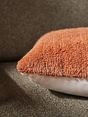 MADE.COM Red Lori Tufted Berber Cushion - Image 4 of 4
