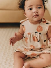 Orange Floral Baby Vest Rompers 3 Pack - Image 10 of 11