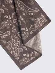 MOSS Brown Bottinelli Wool Paisley Pocket Square - Image 2 of 2