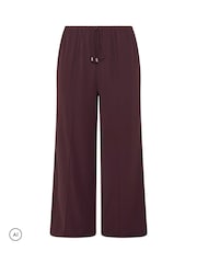 Yours Curve Red Wide Leg Trousers - Image 5 of 6
