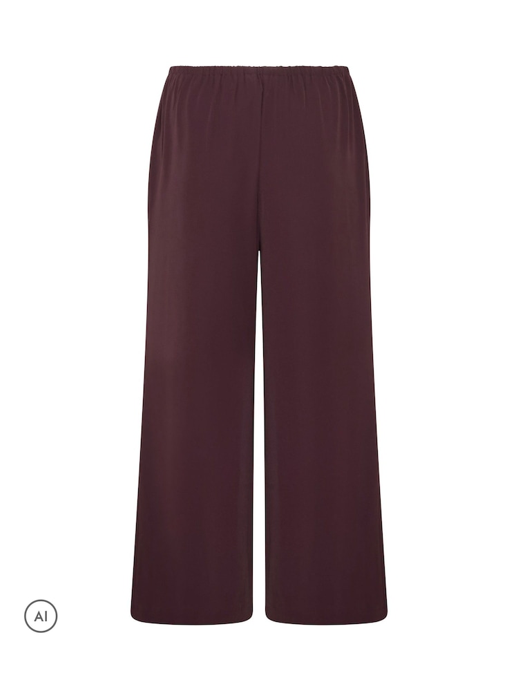 Yours Curve Red Wide Leg Trousers - Image 6 of 6