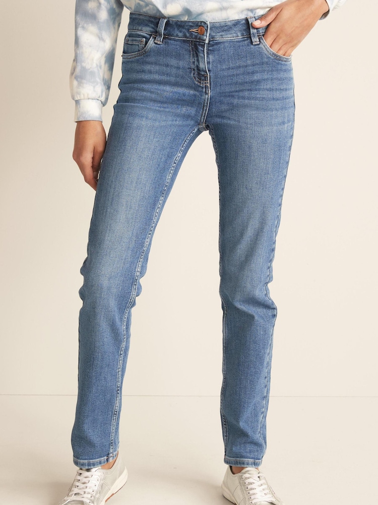 Mid Blue Denim Slim Jeans - Image 2 of 5 Mid Blue Denim Slim Jeans - Image 2 of 5