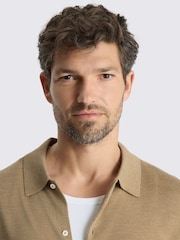 MOSS Camel Brown Merino-Blend Shirt - Image 2 of 3