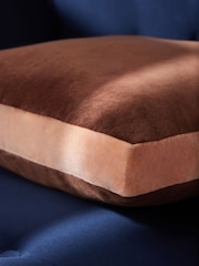 MADE.COM Brown Petra Cotton Velvet Boxy Cushion - Image 2 of 3