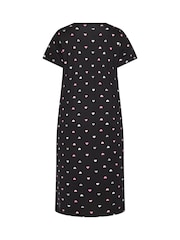Yours Curve Pink Heart Print Midaxi Nightdresses 2 Pack - Image 9 of 9