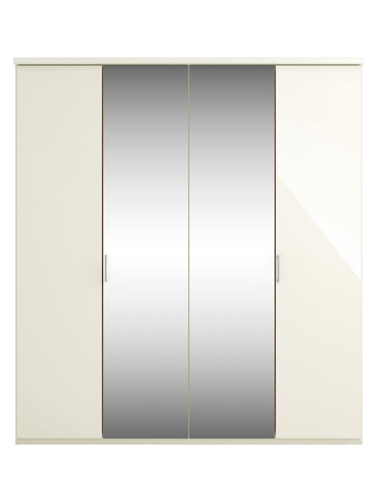 Wiemann Peyton White Glass and Mirror Semi Fitted 4 Door Wardrobe - Image 2 of 4