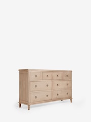 Light Natural Sadie Solid Mango Wood 8 Drawer Chest of Drawers - Image 6 of 9