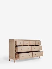 Light Natural Sadie Solid Mango Wood 8 Drawer Chest of Drawers - Image 7 of 9