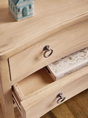 Light Natural Sadie Solid Mango Wood 2 Drawer Wide Bedside Table - Image 3 of 8