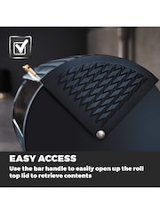 Tower Blue Empire Roll Top Bread Bin - Image 9 of 10