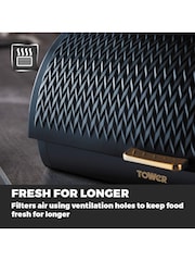 Tower Blue Empire Roll Top Bread Bin - Image 10 of 10