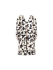 Ro&Zo - Palm Print Scoop Neck White Short Dress - Image 4 of 4