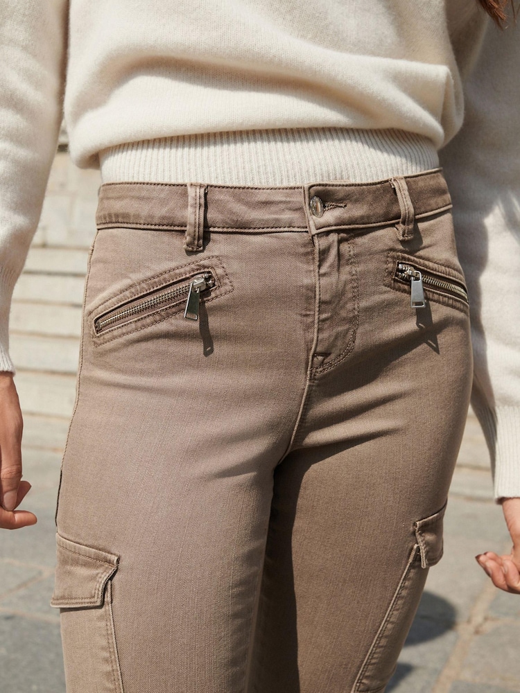 Pilzbraun - Cargo-Skinny-Jeans - Bild 4 von 4