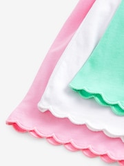 Pink/Green 3 Pack Cotton Scallop Edge Shorts (3mths-7yrs) - Image 3 of 3