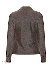 Marrón - Camisa de punto con brillo de Star by Julien MacDonald - Imagen 6 de 6