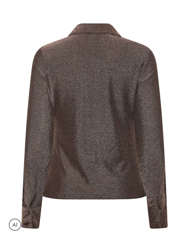 Marrón - Camisa de punto con brillo de Star by Julien MacDonald - Imagen 6 de 6 Marrón - Camisa de punto con brillo de Star by Julien MacDonald - Imagen 6 de 6