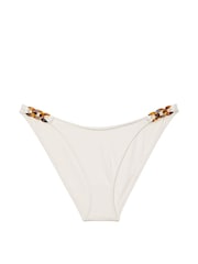 Victoria's Secret Coconut White Cheeky Swim Chain Bikini Bottom - Image 3 of 3