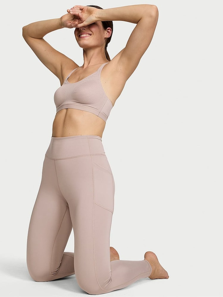 Victoria's Secret Candlelight Rose Nude Lightweight Mesh Medium Support Sports Bra - Image 3 of 4
