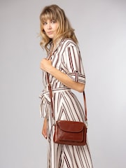 Conkca Brown 'Starling' Leather Cross-Body Bag - Image 1 of 6