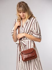 Conkca Brown 'Starling' Leather Cross-Body Bag - Image 2 of 6