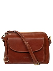 Conkca Brown 'Starling' Leather Cross-Body Bag - Image 3 of 6