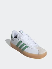 adidas White/Green Sportswear VL Court Trainers - Image 3 of 8