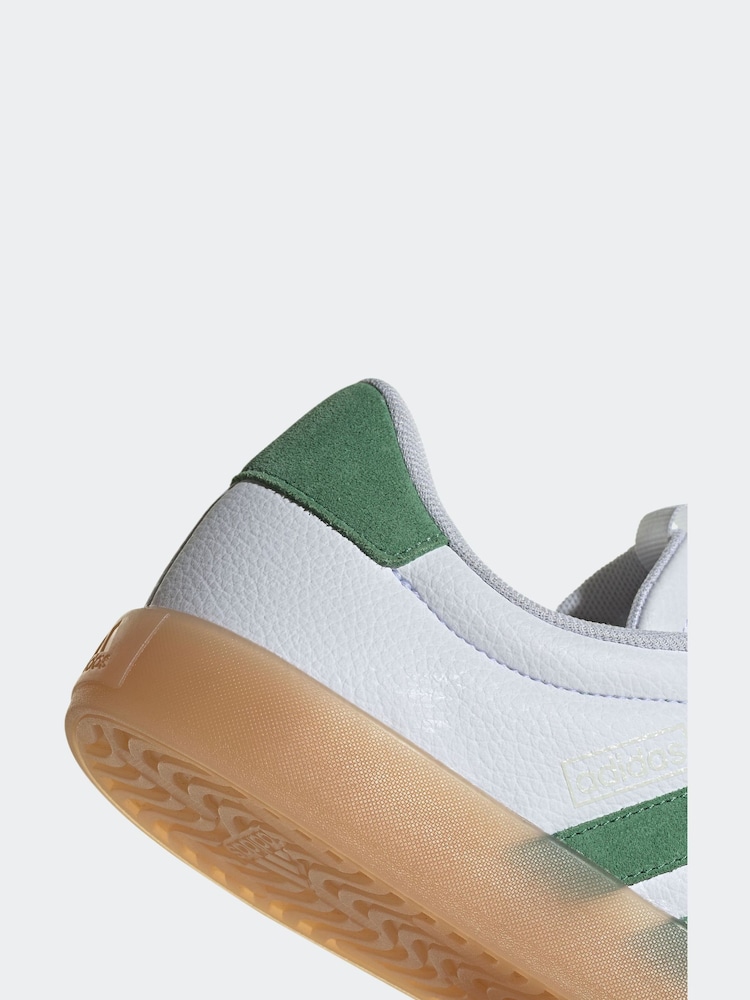 adidas White/Green Sportswear VL Court Trainers - Image 8 of 8
