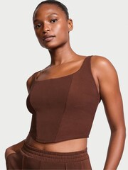 Victoria's Secret Ganache Brown Modal Corset Tank Top - Image 1 of 4
