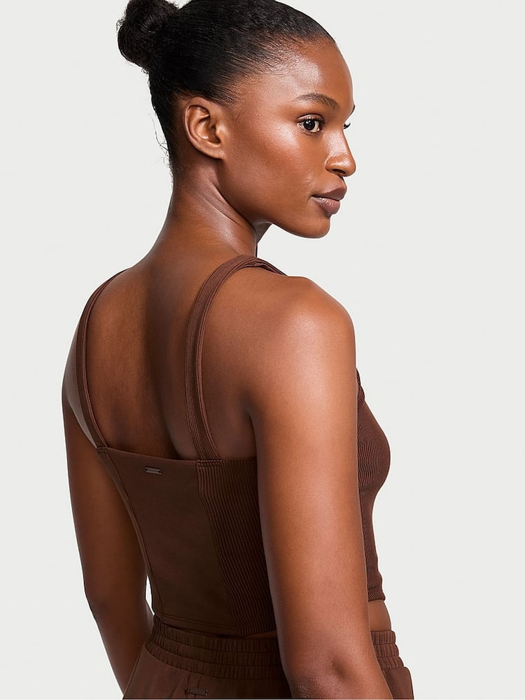 Victoria's Secret Ganache Brown Modal Corset Tank Top - Image 2 of 4