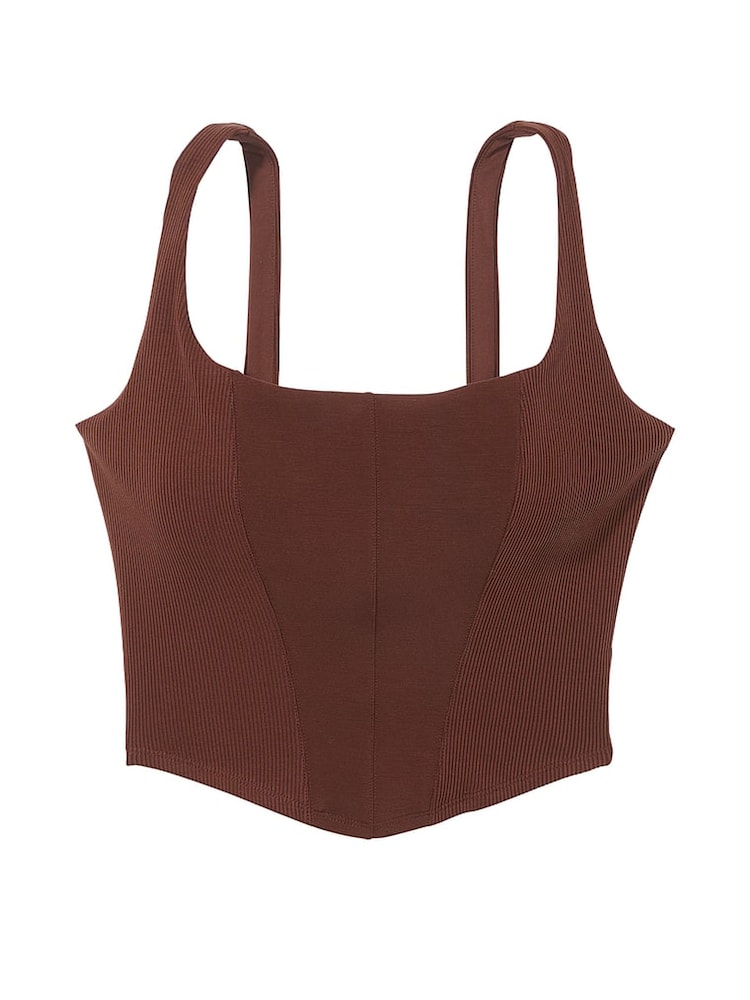 Victoria's Secret Ganache Brown Modal Corset Tank Top - Image 4 of 4