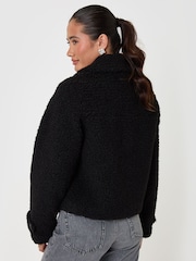 Threadbare Black Borg Cropped Jacket - Image 3 of 5