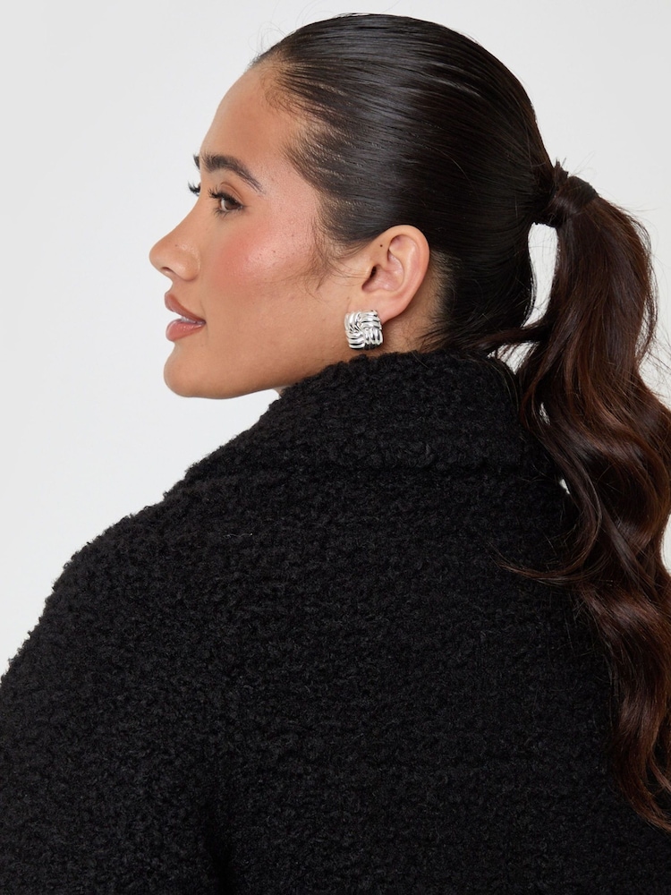 Threadbare Black Borg Cropped Jacket - Image 5 of 5
