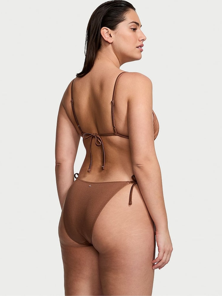 Victoria's Secret Caramel Brown Brazilian Swim Chain Bikini Bottom - Image 2 of 3 Victoria's Secret Caramel Brown Brazilian Swim Chain Bikini Bottom - Image 2 of 3