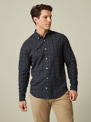 Navy Blue Check Long Sleeve Shirt - Image 1 of 7