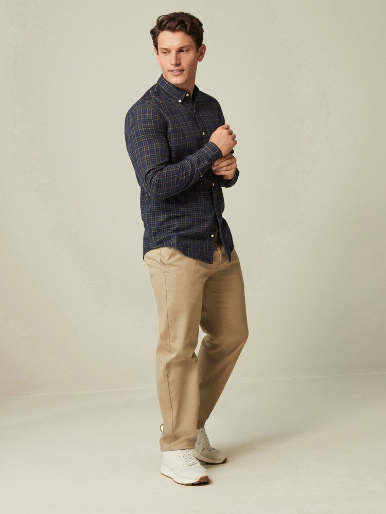 Navy Blue Check Long Sleeve Shirt - Image 2 of 7