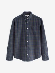 Navy Blue Check Long Sleeve Shirt - Image 5 of 7