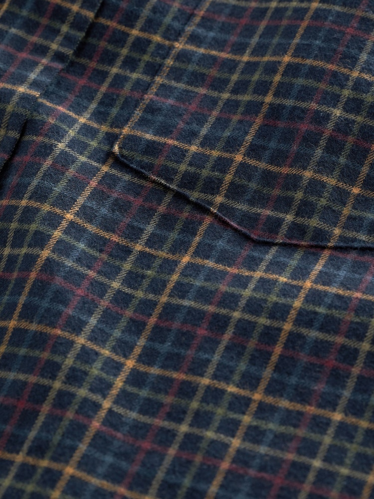 Navy Blue Check Long Sleeve Shirt - Image 7 of 7