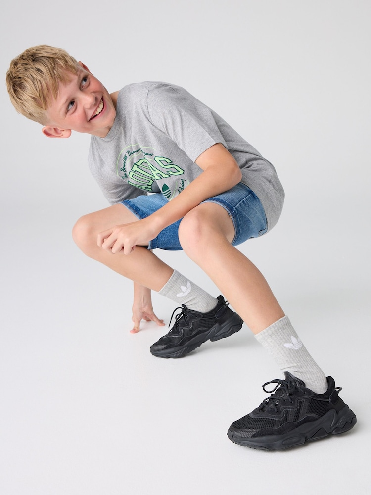 adidas Originals Black Ozweego Trainers - Image 3 of 14