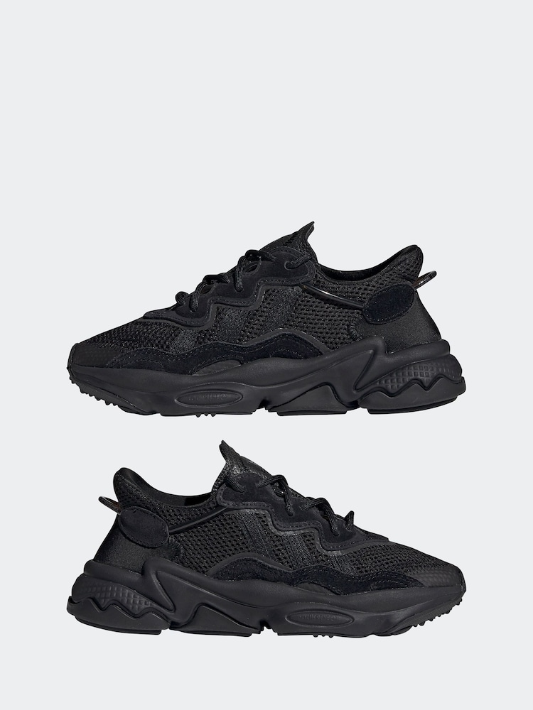 adidas Originals Black Ozweego Trainers - Image 9 of 14