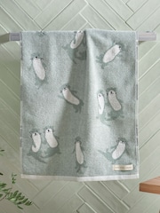 Handtuch aus 100 % Baumwolle mit Otter-Motiv - Bild 1 von 6
