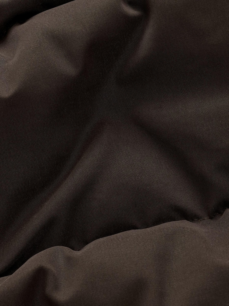 Chocolate Brown Signature Longline Puffed Down Coat - Image 10 of 10
