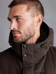 Chocolate Brown Signature Longline Puffed Down Coat - Image 4 of 10